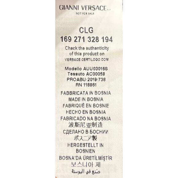 M2-2 VERSACE Men's Greca Jockstrap Underwear Stretch Black/Blue Size 7/36-38/L - Picture 6 of 10